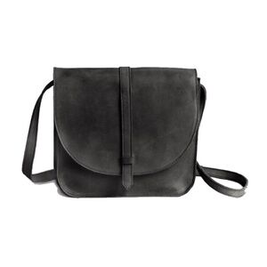 ABLE Leather Tirhas Saddlebag Crossbody Bag Black